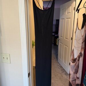 SHEIN Black Backless Maxi Dress